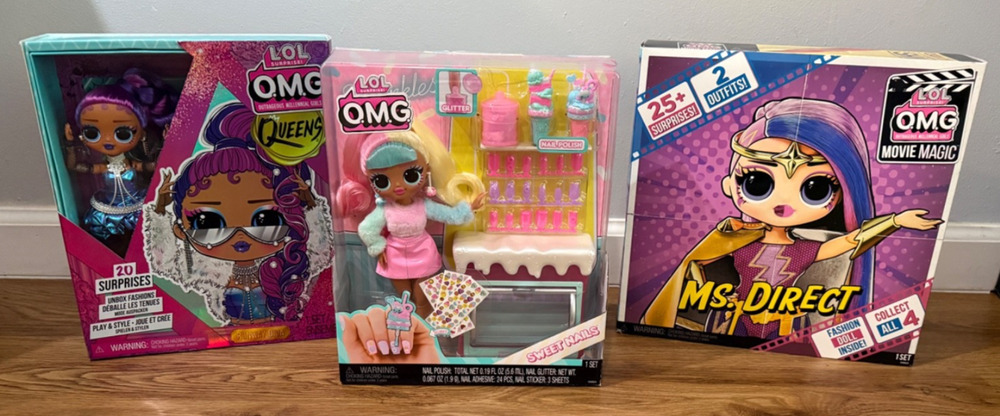 LOL Surprise OMG Doll Lot 3 Runway Diva Sweet Nails Ms Direct New MGA
